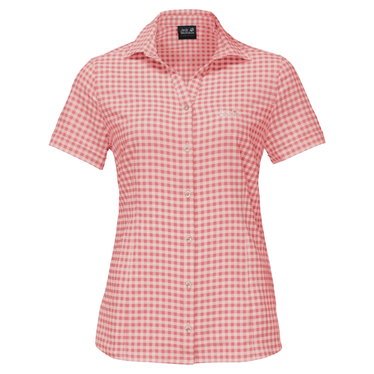 Women's Kepler Shirt Brand Jack Wolfskin Original Blush Pink Checks