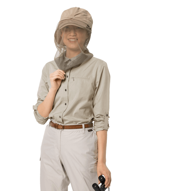Women's Lakeside Roll-Up Shirt Dusty Grey Best Brand Jack Wolfskin