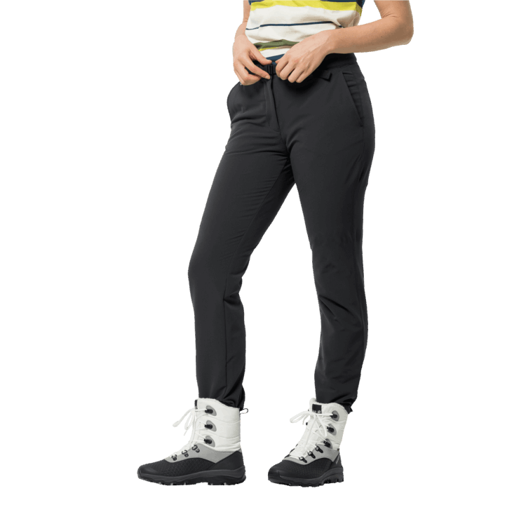 Black Women's Winter Lifestyle Pants Collection Brand Jack Wolfskin