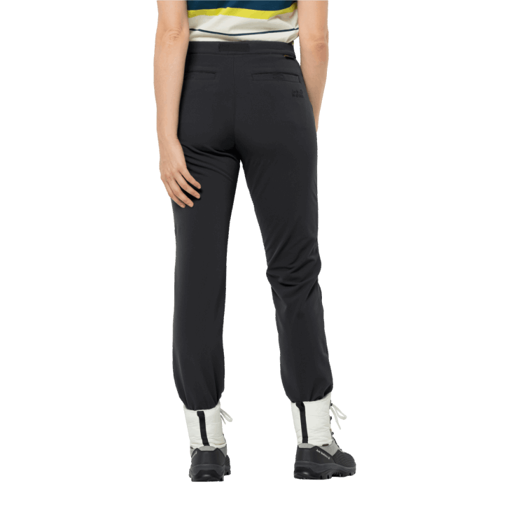 Black Women's Winter Lifestyle Pants Collection Brand Jack Wolfskin