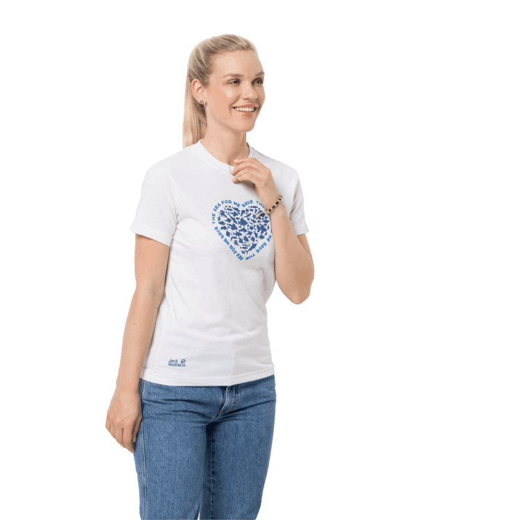 White Rush Fashion Brand Jack Wolfskin Women's Sea Ground T