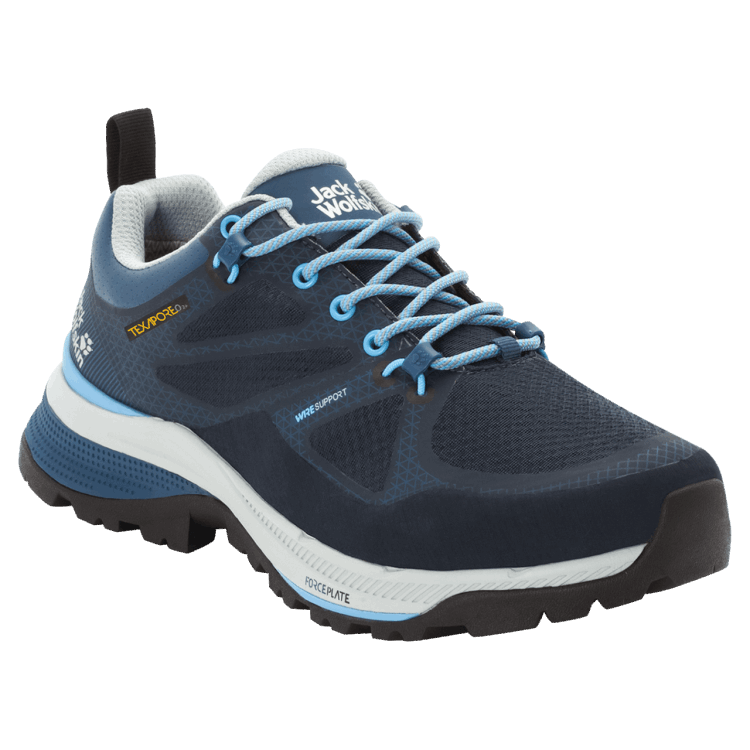 Brand Jack Wolfskin Women's Force Striker Texapore Low New Dark Blue-Light Blue