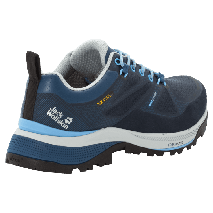 Brand Jack Wolfskin Women's Force Striker Texapore Low New Dark Blue-Light Blue