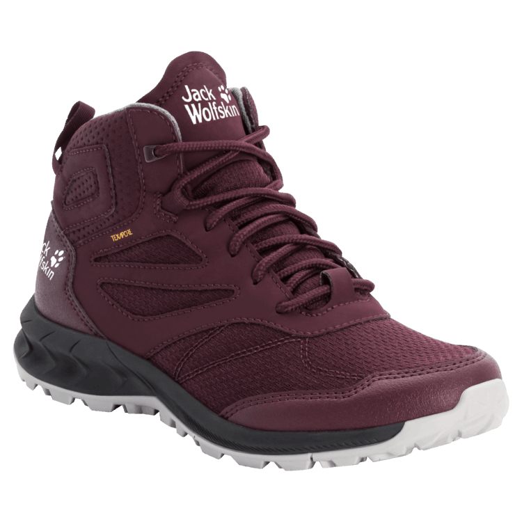 Burgundy-Pink Brand Jack Wolfskin Women's Woodland Texapore Mid Collection