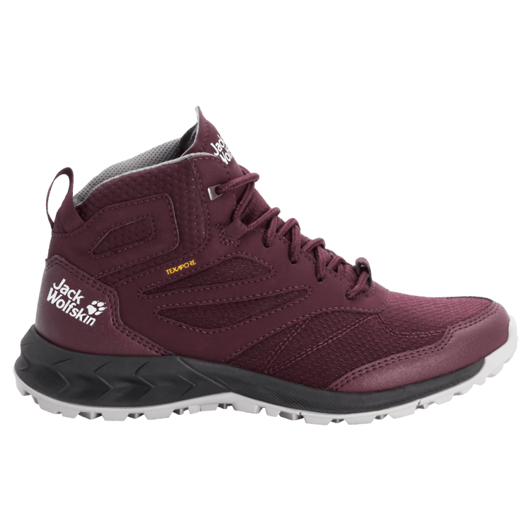 Burgundy-Pink Brand Jack Wolfskin Women's Woodland Texapore Mid Collection