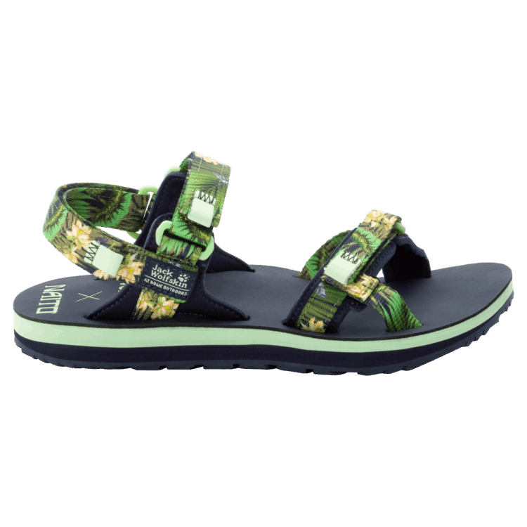 Original Women's Outfresh Deluxe Sandal Midnight Blue All Over Brand Jack Wolfskin