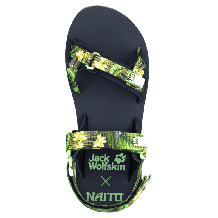 Original Women's Outfresh Deluxe Sandal Midnight Blue All Over Brand Jack Wolfskin