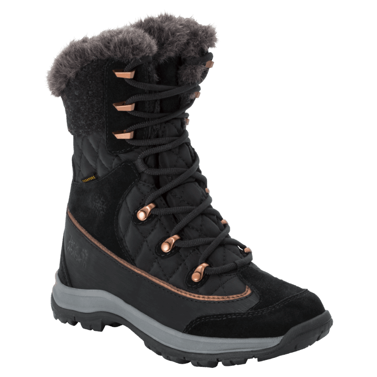 Hot Brand Jack Wolfskin Black-Dark Grey Women's Cold Bay Texapore High