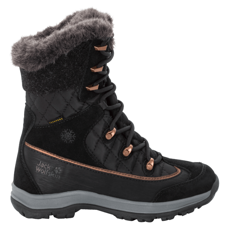 Hot Brand Jack Wolfskin Black-Dark Grey Women's Cold Bay Texapore High
