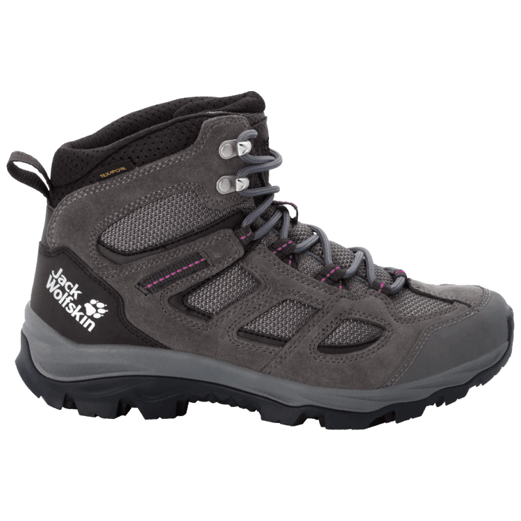 Women's Vojo 3 Texapore Mid Tarmac Grey-Pink Origins Brand Jack Wolfskin