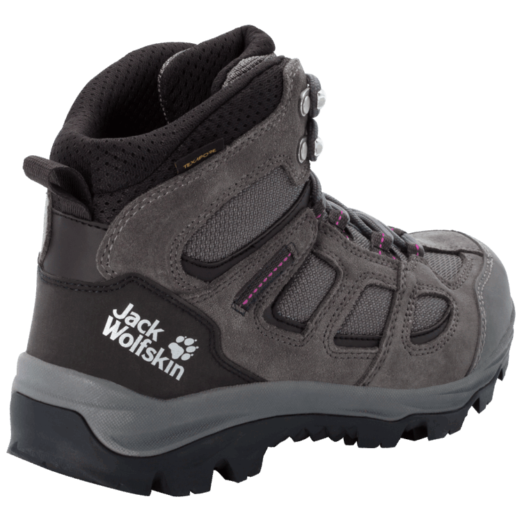 Women's Vojo 3 Texapore Mid Tarmac Grey-Pink Origins Brand Jack Wolfskin