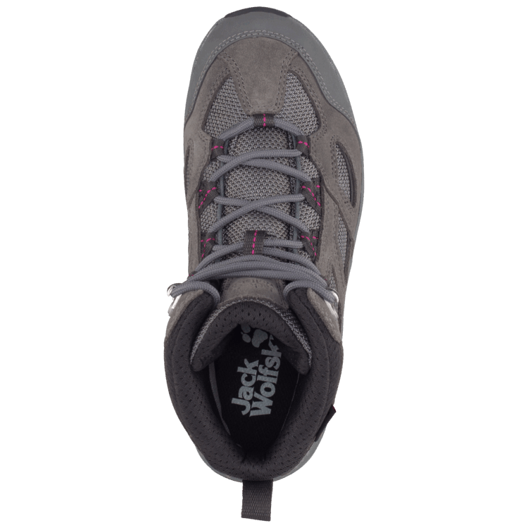 Women's Vojo 3 Texapore Mid Tarmac Grey-Pink Origins Brand Jack Wolfskin