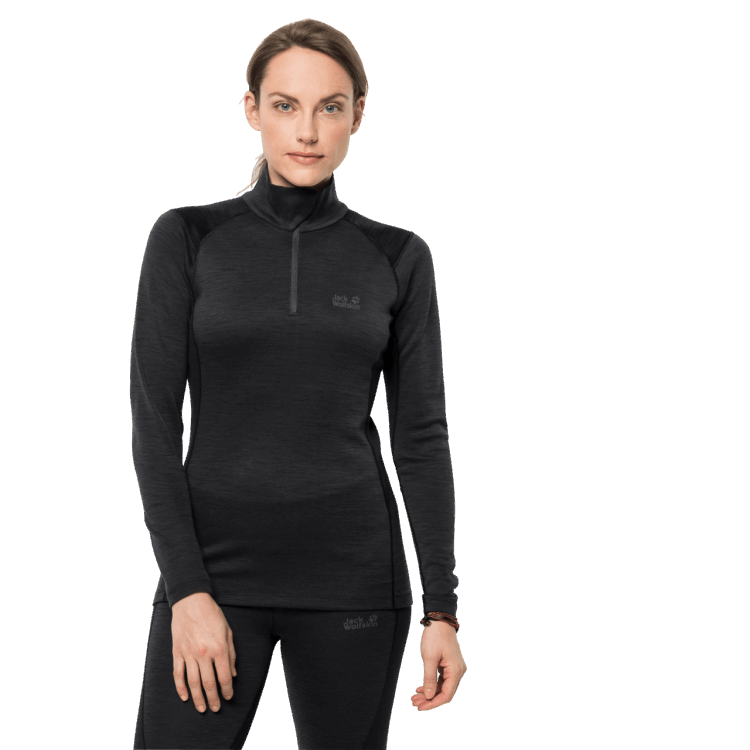 Women's Arctic Xt Half Zip Original Brand Jack Wolfskin Black