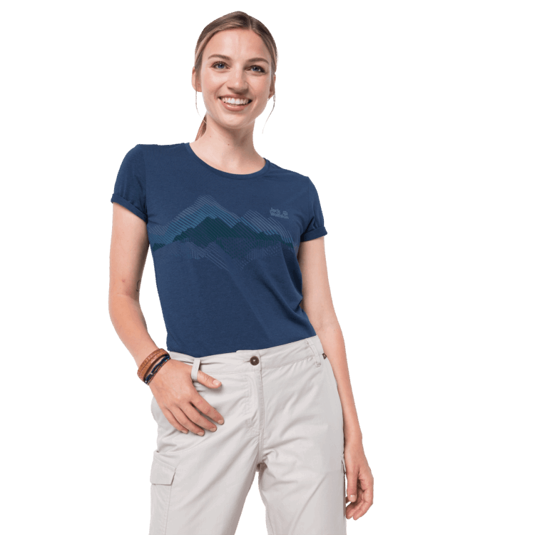 Brand Jack Wolfskin Collection Dark Indigo Women's Crosstrail Graphic T