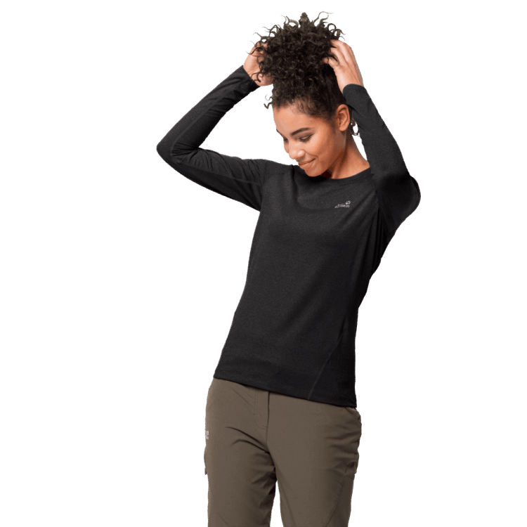 Brand Jack Wolfskin Women's Sky Flex Longsleeve Light Grey Collections