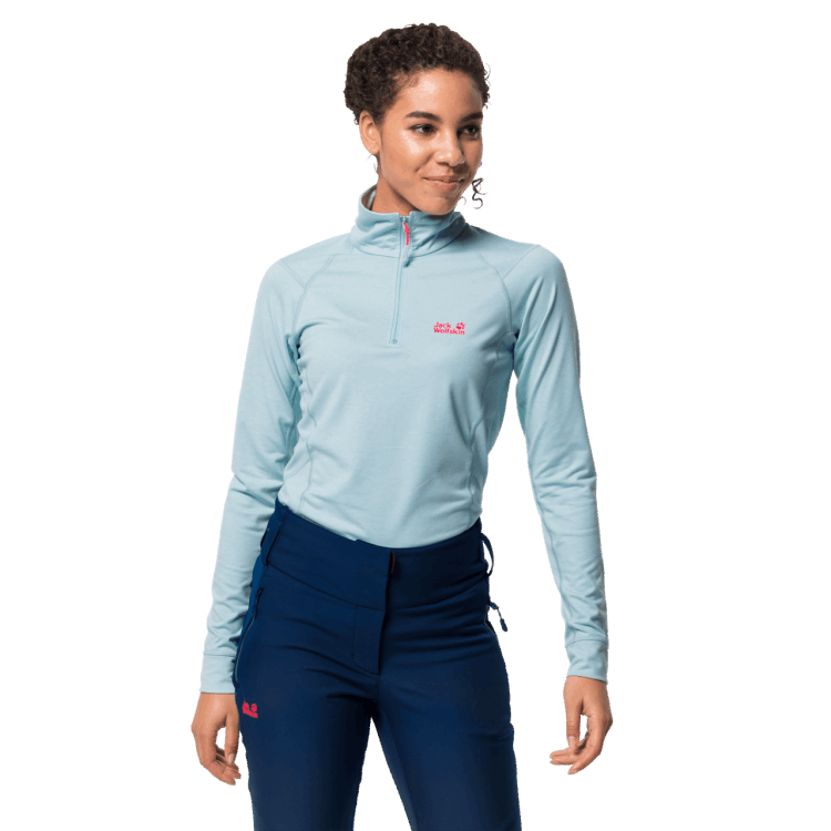 Brand Jack Wolfskin Women's Snow Sky Halfzip Origin Frosted Blue