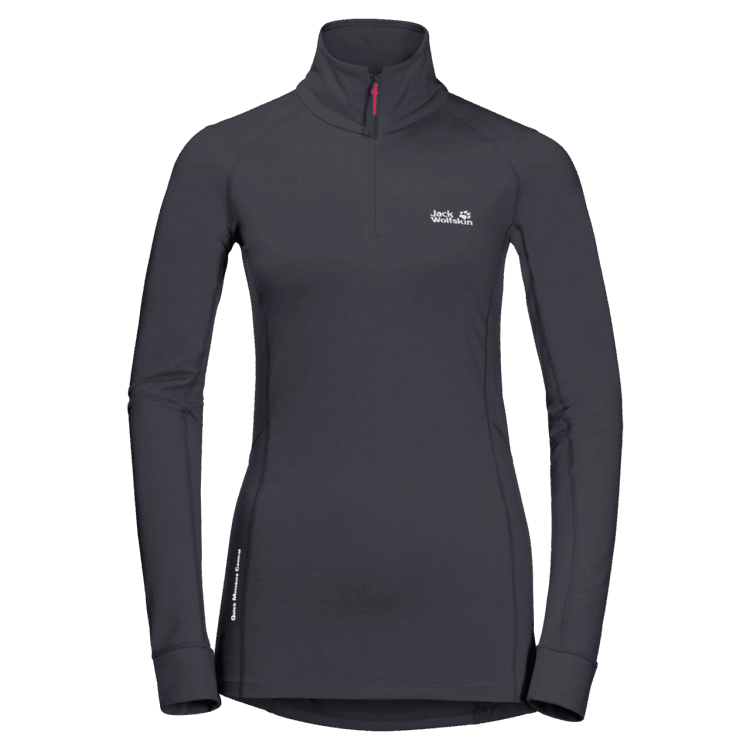 Ebony Brand Jack Wolfskin Origins Women's Snow Sky Halfzip