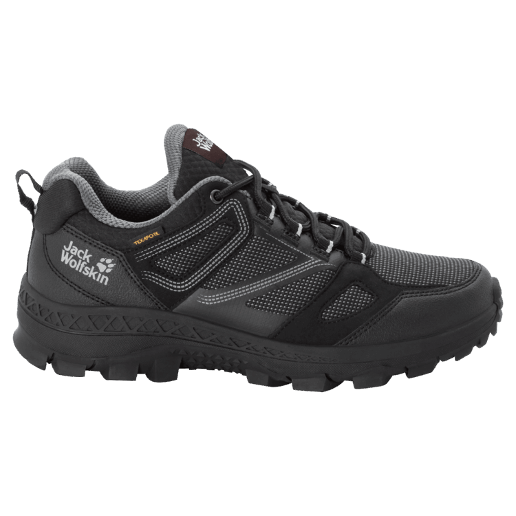 Fashion Women's Downhill Texapore Low Black-Grey Brand Jack Wolfskin