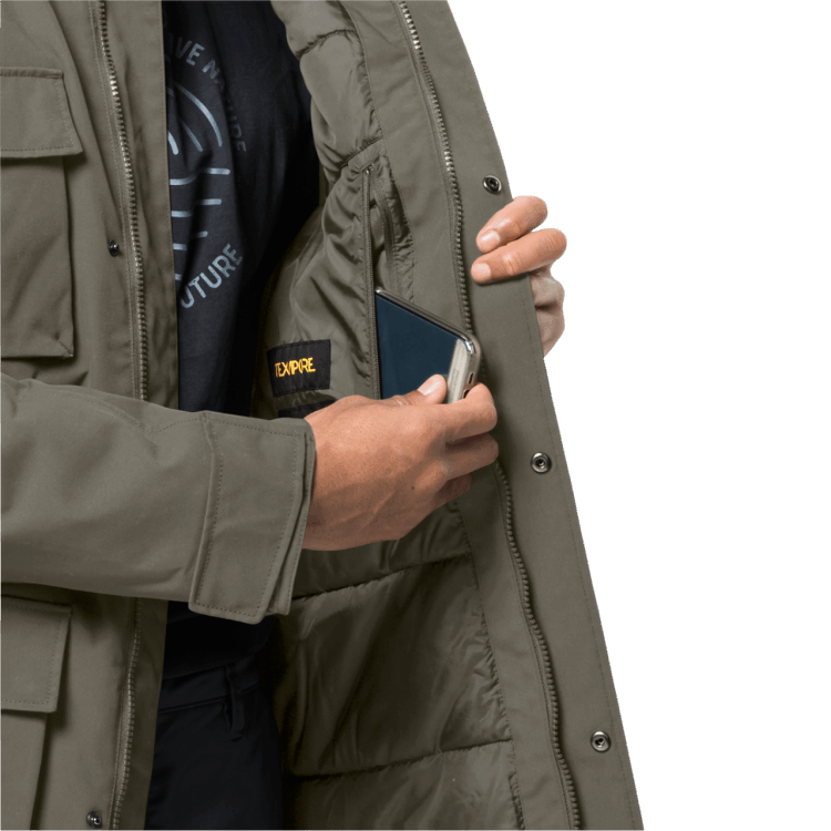 Glacier Canyon Parka Dusty Olive Hot Brand Jack Wolfskin