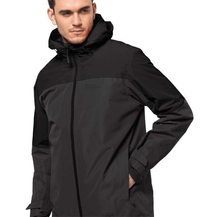 Origin Brand Jack Wolfskin Black Men's Glaabach 3In1 Jacket