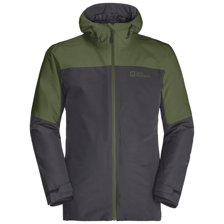 Origins Brand Jack Wolfskin Men's Glaabach 3In1 Jacket Greenwood