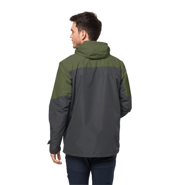 Origins Brand Jack Wolfskin Men's Glaabach 3In1 Jacket Greenwood