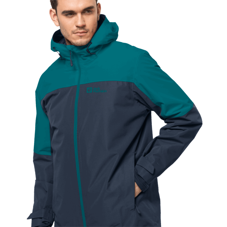 Brands Bay Blue Men's Glaabach 3In1 Jacket Brand Jack Wolfskin