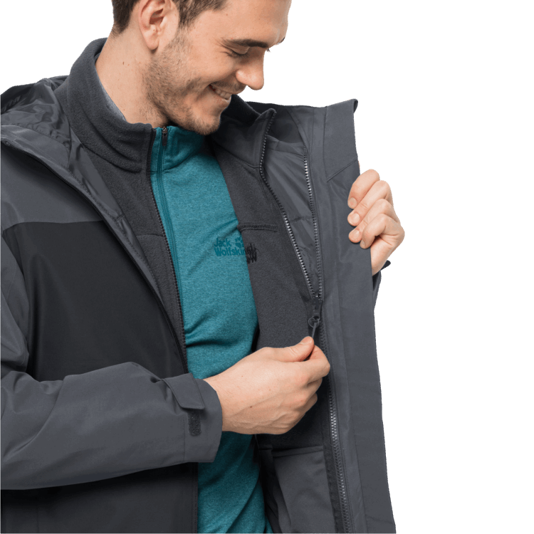 Men's Taubenberg 3In1 Jacket Brand Jack Wolfskin Phantom Original