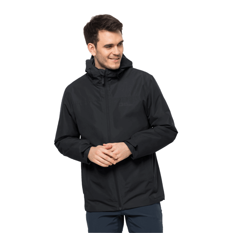 Men's Taubenberg 3In1 Jacket Brand Jack Wolfskin Hot Black