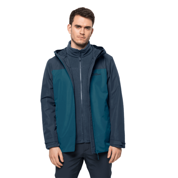 Men's Taubenberg 3In1 Jacket Blue Coral Brand Jack Wolfskin Best