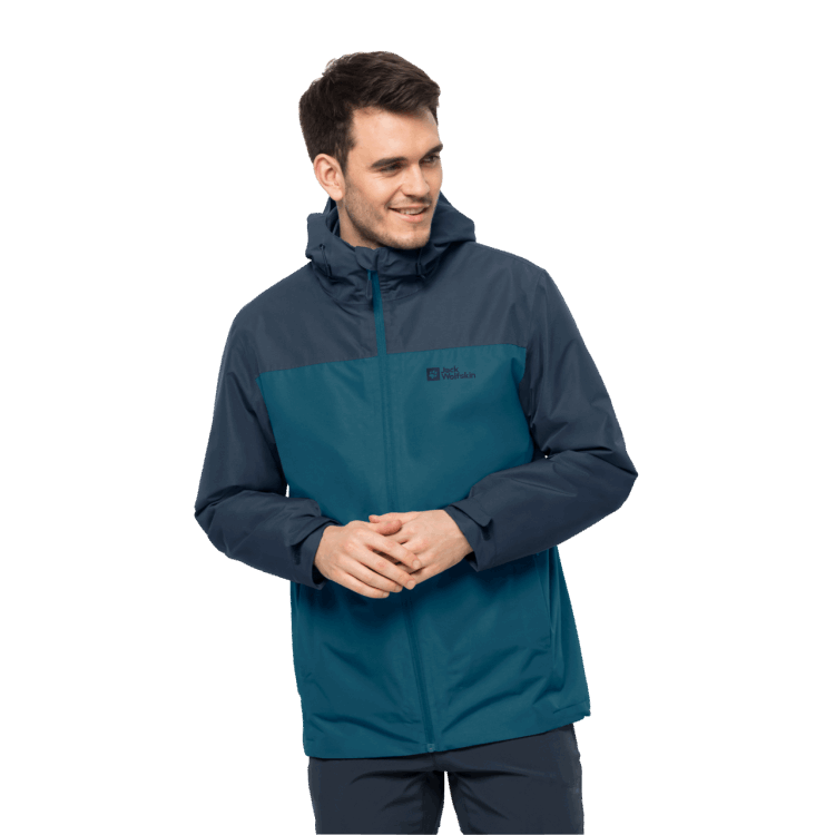 Men's Taubenberg 3In1 Jacket Blue Coral Brand Jack Wolfskin Best