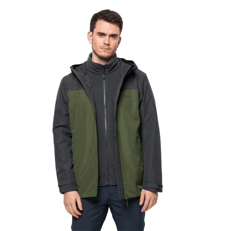 Men's Taubenberg 3In1 Jacket Greenwood New Brand Jack Wolfskin
