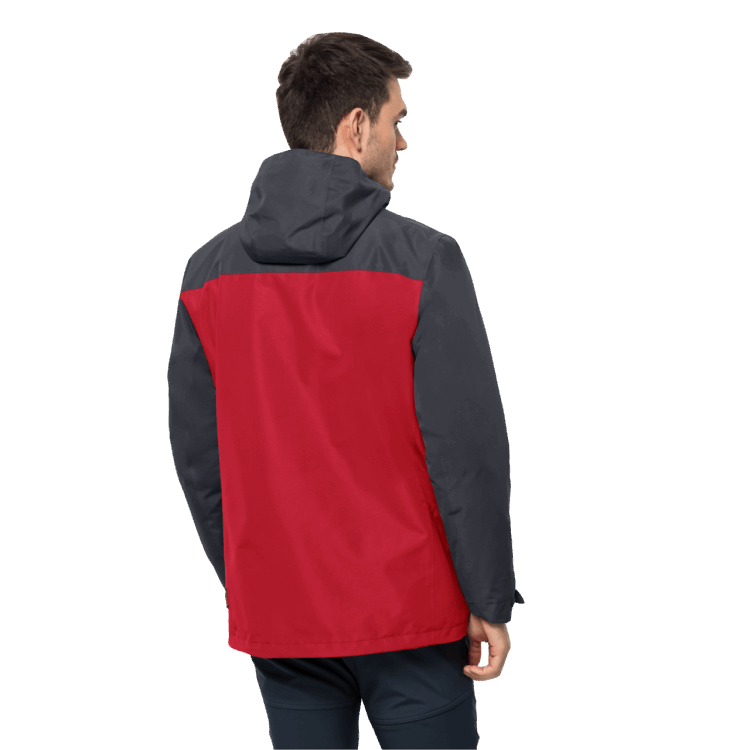 Men's Taubenberg 3In1 Jacket Fashion Brand Jack Wolfskin Adrenaline Red