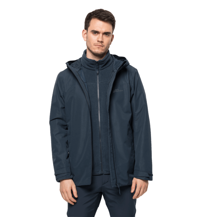 Men's Taubenberg 3In1 Jacket Collection Night Blue Brand Jack Wolfskin