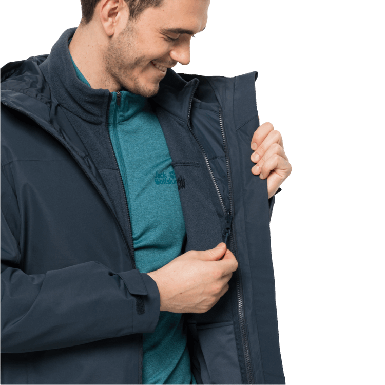 Men's Taubenberg 3In1 Jacket Collection Night Blue Brand Jack Wolfskin