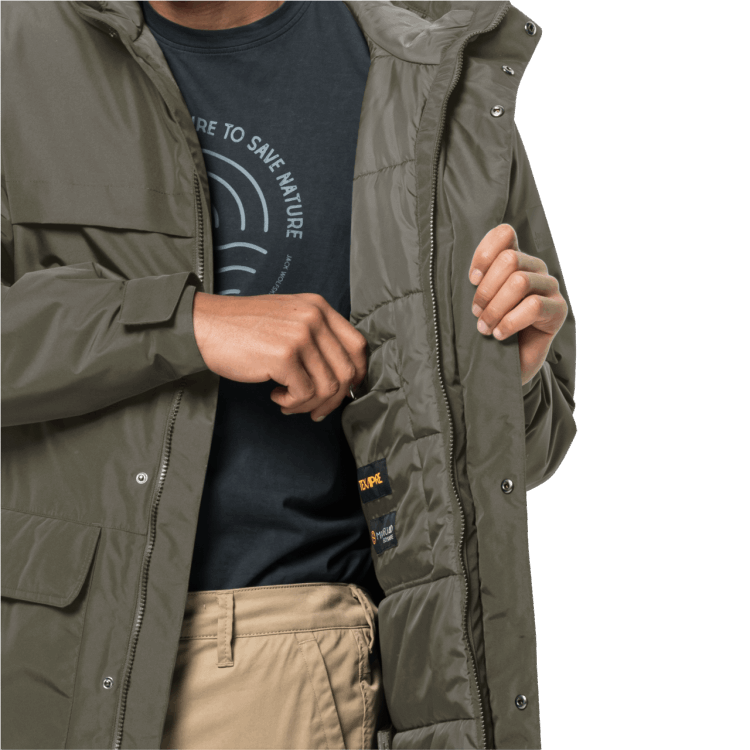 Brand Jack Wolfskin Dusty Olive Men's Winterlager Parka Origin