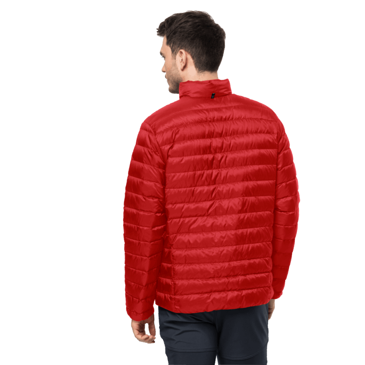Brand Jack Wolfskin Men's Pack & Go Down Jacket Original Adrenaline Red