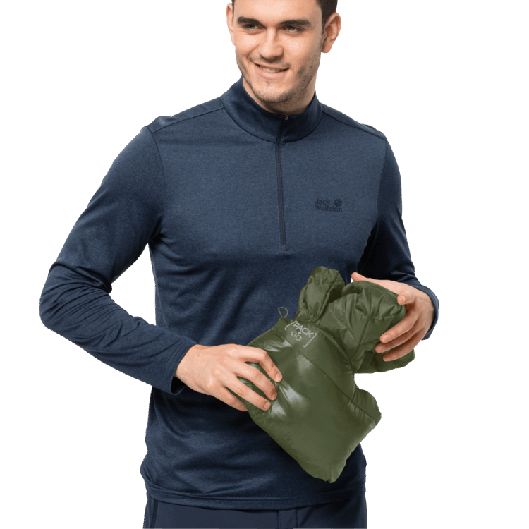 Greenwood New Brand Jack Wolfskin Men's Pack & Go Down Jacket