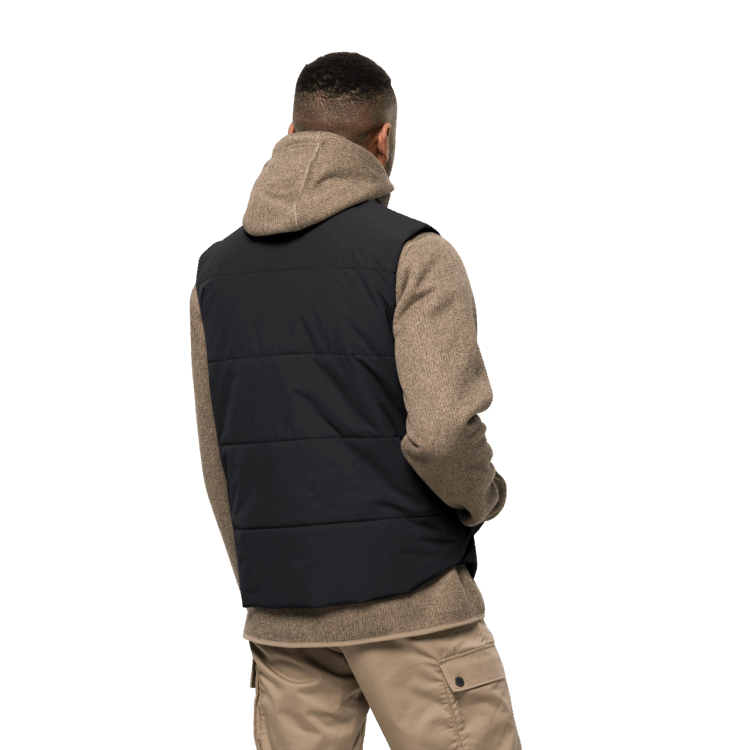 Black Fashion Men's White Frost Vest Brand Jack Wolfskin