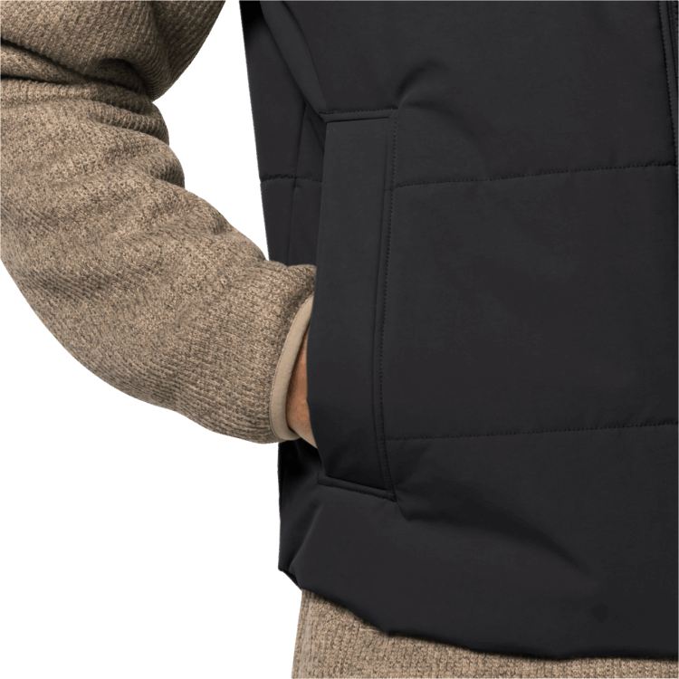 Black Fashion Men's White Frost Vest Brand Jack Wolfskin