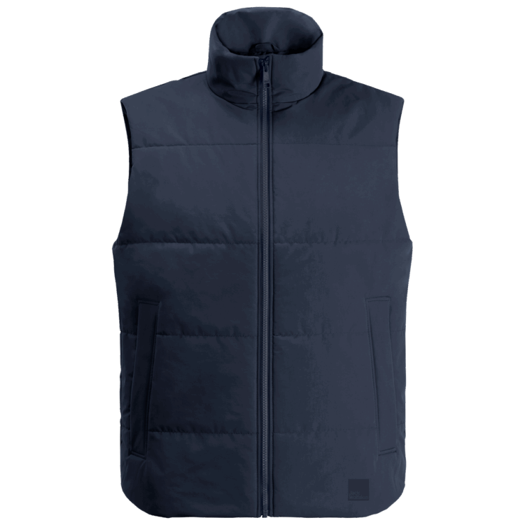 Night Blue Men's White Frost Vest Brand Jack Wolfskin Collection