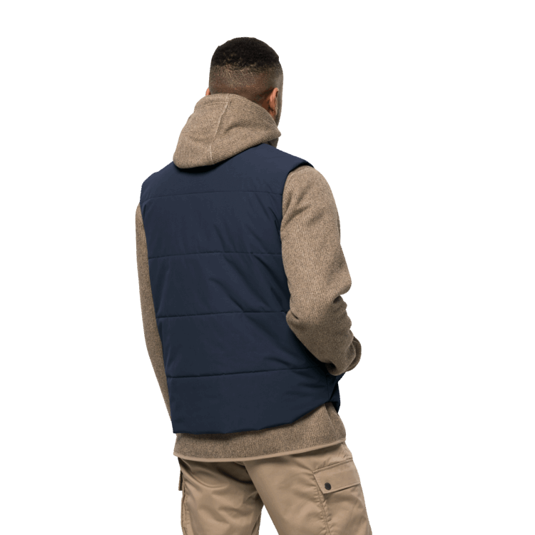 Night Blue Men's White Frost Vest Brand Jack Wolfskin Collection