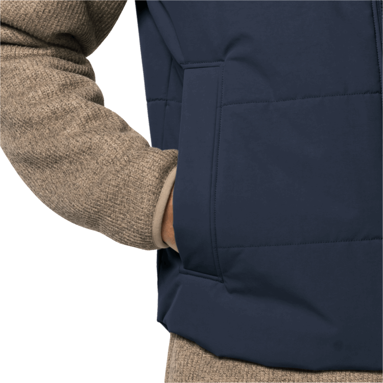 Night Blue Men's White Frost Vest Brand Jack Wolfskin Collection