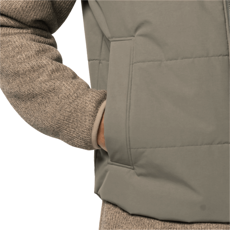 Dusty Olive Men's White Frost Vest Collections Brand Jack Wolfskin