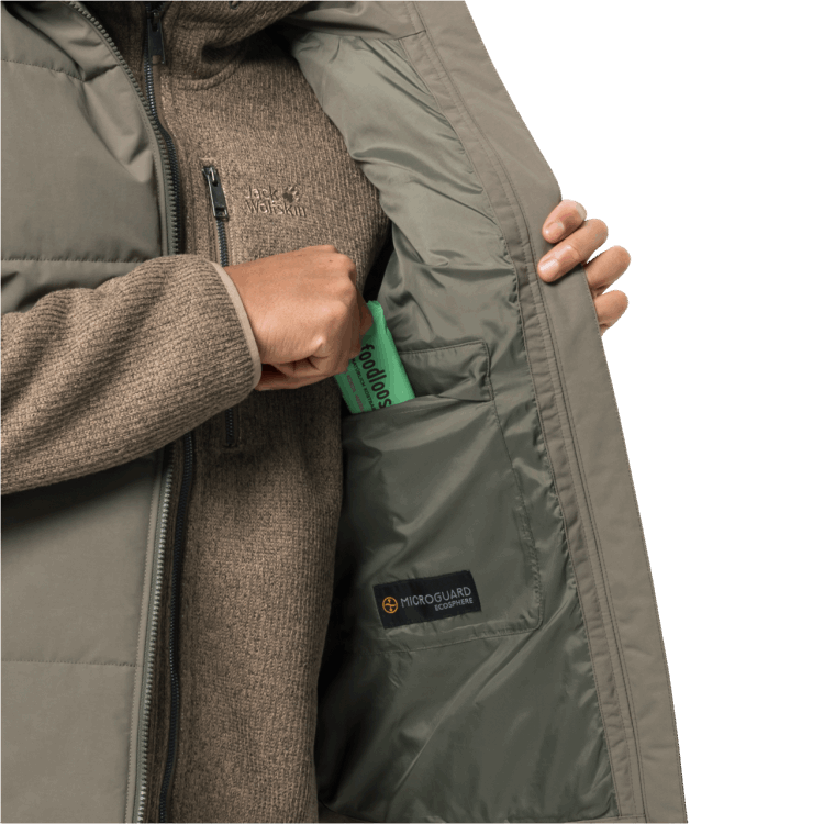 Dusty Olive Men's White Frost Vest Collections Brand Jack Wolfskin