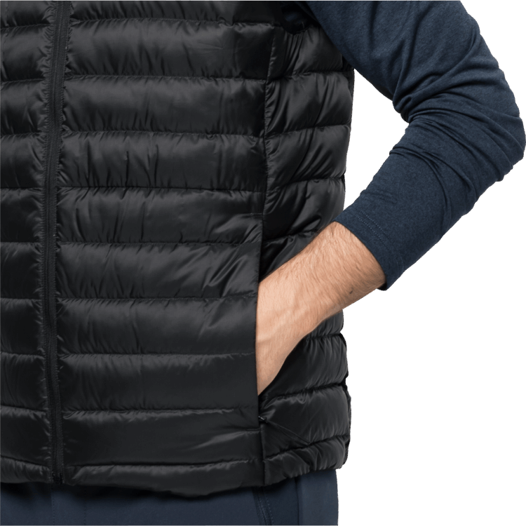 Men's Pack & Go Down Vest Collections Brand Jack Wolfskin Black