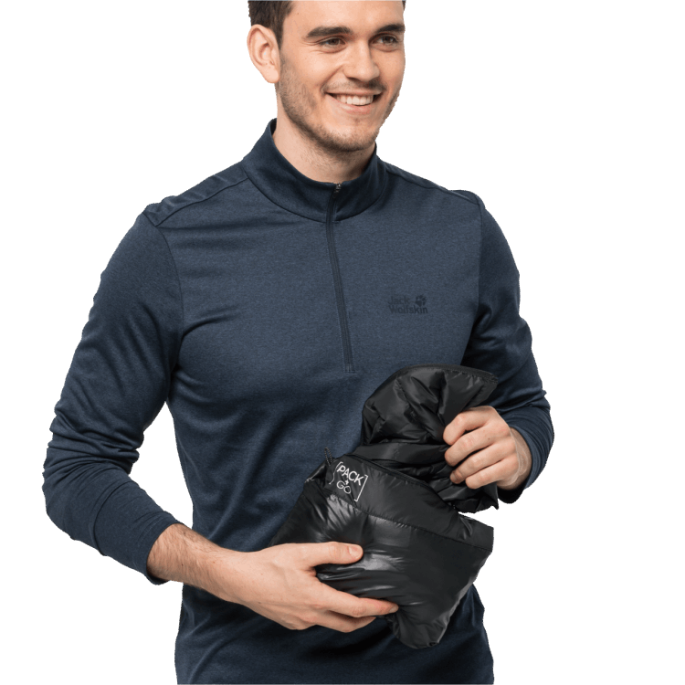 Men's Pack & Go Down Vest Collections Brand Jack Wolfskin Black