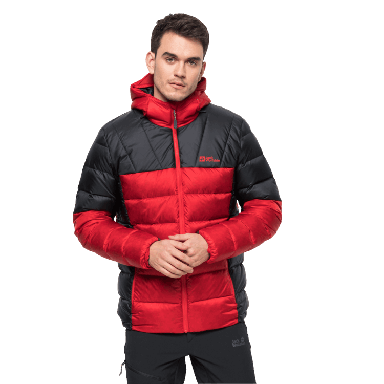 Brand Jack Wolfskin Men's Nebelhorn Down Hoody Adrenaline Red