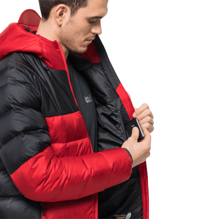 Brand Jack Wolfskin Men's Nebelhorn Down Hoody Adrenaline Red