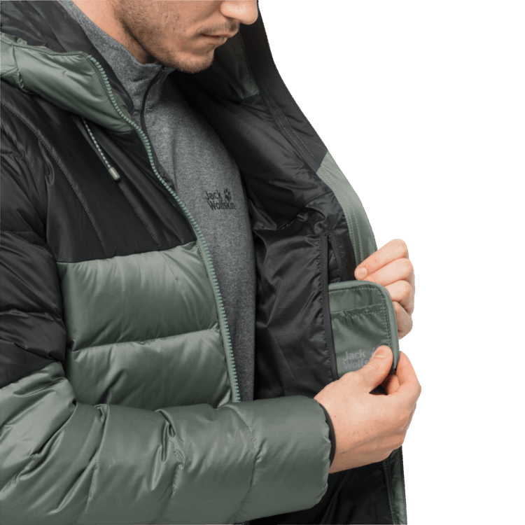 Brand Jack Wolfskin Men's Nebelhorn Down Hoody Hedge Green Hot